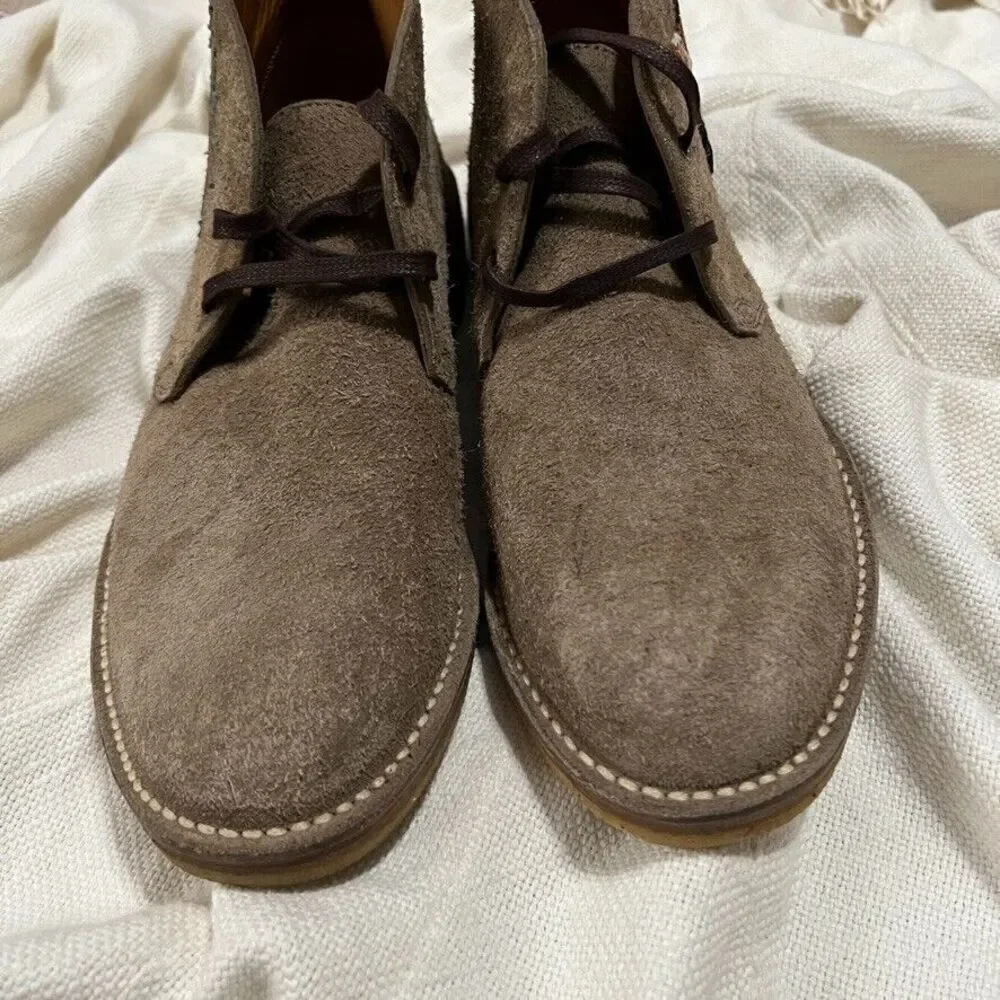 Gucci Moreau Embroidered Suede Chukka Boots Men's 7.5 NEW
